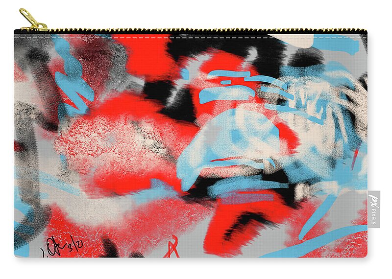 Joe Ogle Zip Pouch featuring the digital art Abstract 1 by Joseph Ogle