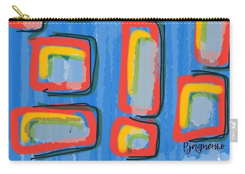 Abstract Carry-all Pouch featuring the digital art Abstract #1 by Ljev Rjadcenko