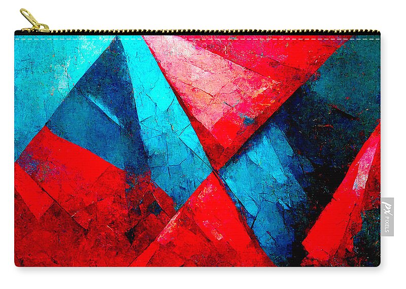 Abstract Zip Pouch featuring the digital art Abstract #6 by Craig Boehman