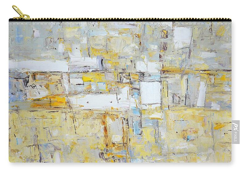 Abstraction Zip Pouch featuring the painting 	Abstract 9 by Iryna Kastsova