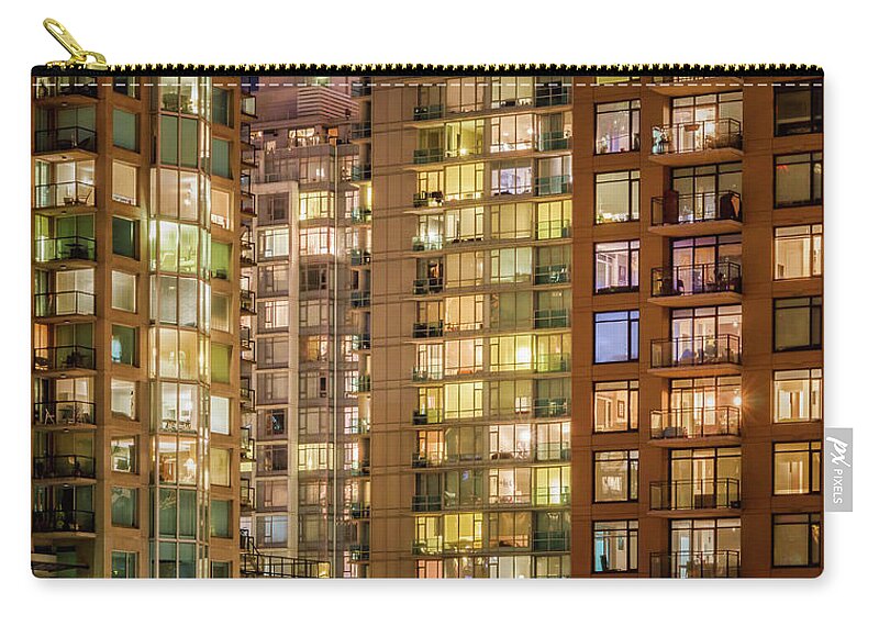 Abstract Zip Pouch featuring the photograph Abstract Apartment Buildings by Rick Deacon