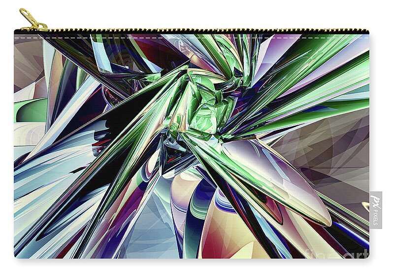 Three Dimensional Carry-all Pouch featuring the digital art Abstract Chaos by Phil Perkins