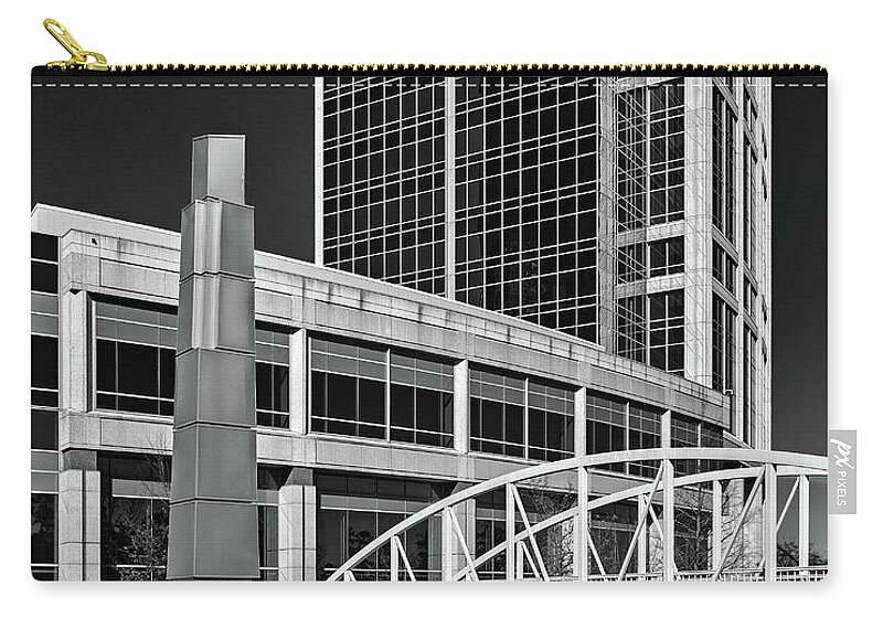 Abstract Zip Pouch featuring the photograph Abstract Contrasts In Line, Shape, Form and Tonality by Mike Schaffner