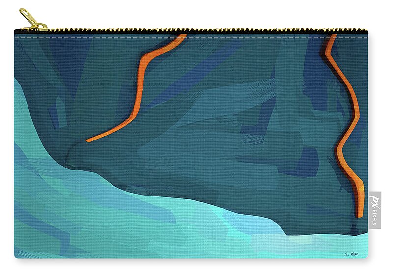 Abstract Zip Pouch featuring the painting Abstract - DWP1087721 by Dean Wittle