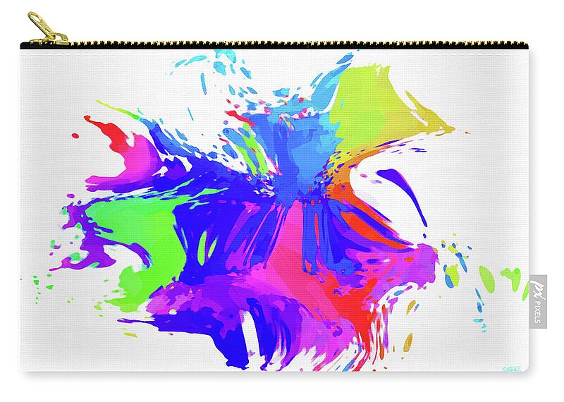 Abstract Zip Pouch featuring the painting Abstract - DWP1342064 by Dean Wittle