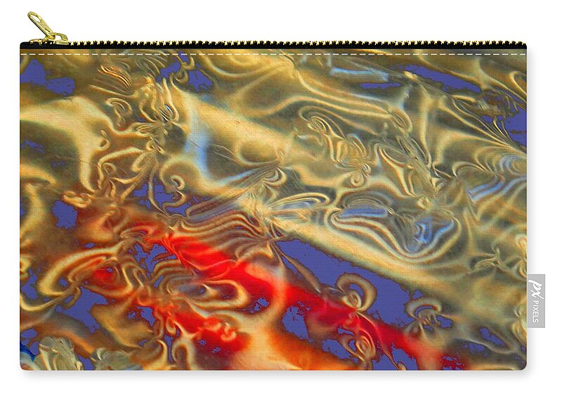 Abstract Zip Pouch featuring the digital art Abstract Expressionaryish #8 by T Oliver