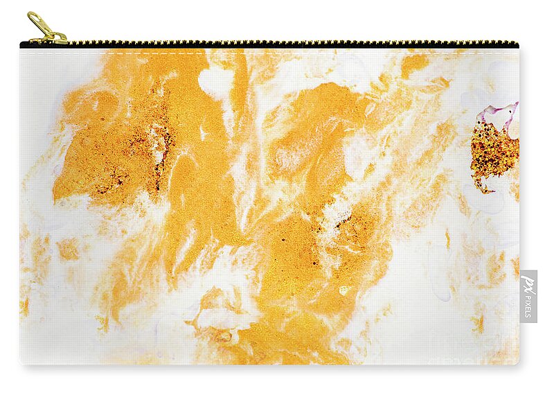 Marble Zip Pouch featuring the photograph Abstract Golden Color by Jelena Jovanovic