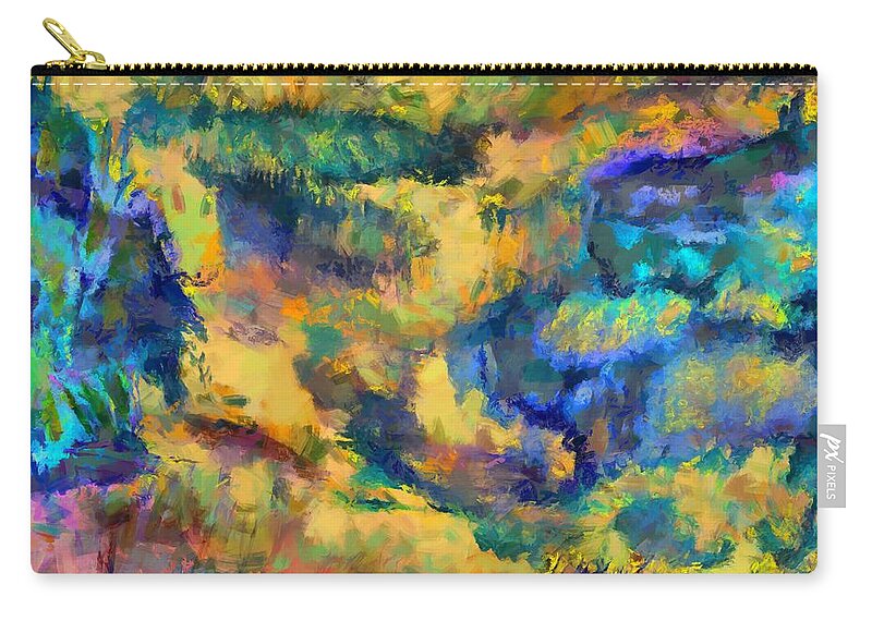 Meadow Carry-all Pouch featuring the mixed media Abstract Meadow by Christopher Reed