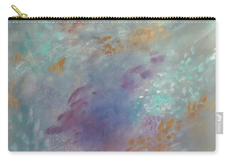 Abstract Moody Booze Zip Pouch featuring the painting Abstract Moody Booze by Lynn Raizel Lane