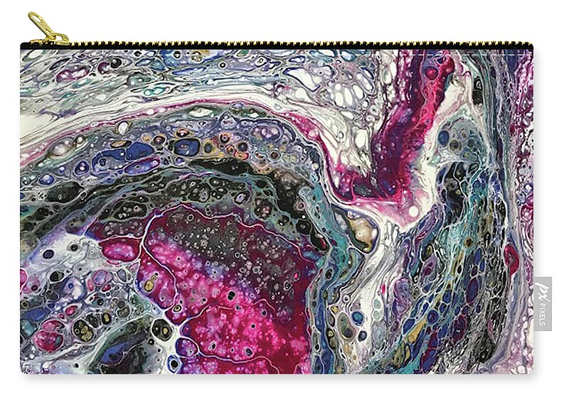 Imagination Shapes Colors Forms Textures Zip Pouch featuring the photograph Abstract No. 1 by Constantine Gregory