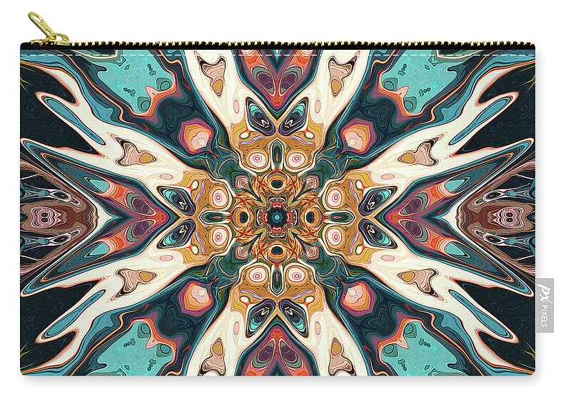 Abstract Zip Pouch featuring the digital art Abstract No. 1,048,575 by Phil Perkins