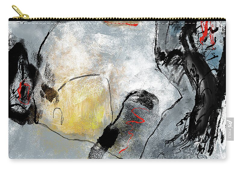 *db Zip Pouch featuring the digital art Abstract painting 10 by Jeremy Holton