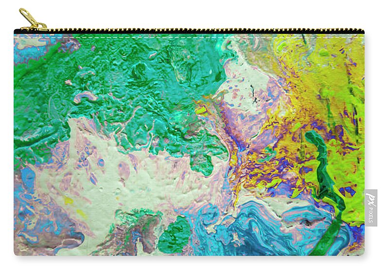 21-15 Zip Pouch featuring the painting Pour 21 Galapagos by Doug LaRue