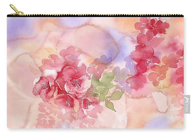 Abstract Carry-all Pouch featuring the painting Abstract Quince by Espero Art