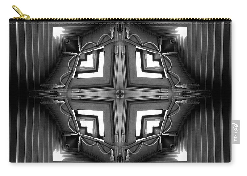 Abstract Stairs Zip Pouch featuring the photograph Abstract Stairs 6 by Mike McGlothlen