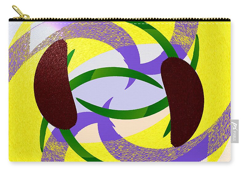 Abstract Zip Pouch featuring the digital art Abstract - Turning by Kae Cheatham