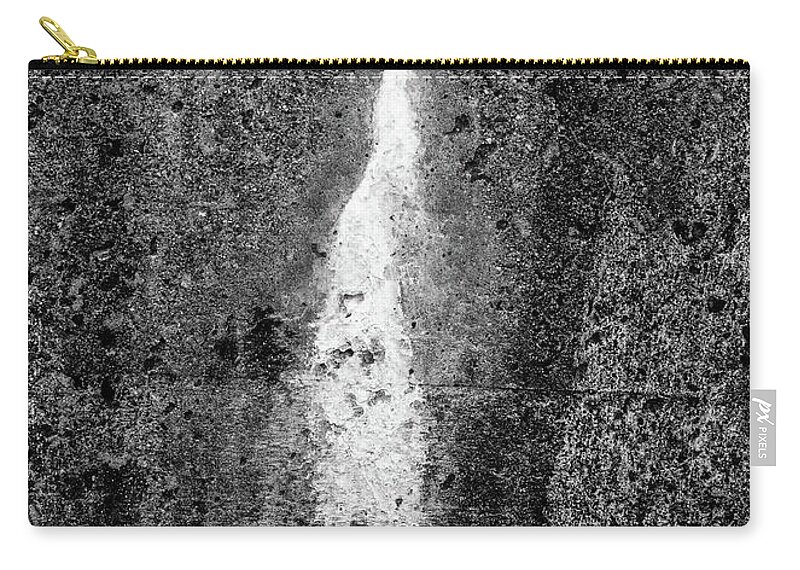 Abstract Zip Pouch featuring the photograph Abstract Wall Art Black and White Photography by Amelia Pearn