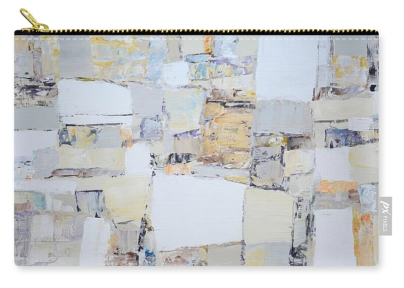 Abstraction Zip Pouch featuring the painting 	Abstraction 8. by Iryna Kastsova