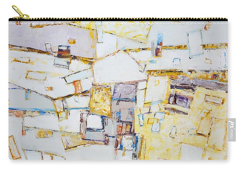Abstraction Zip Pouch featuring the painting Abstraction. Design by Iryna Kastsova