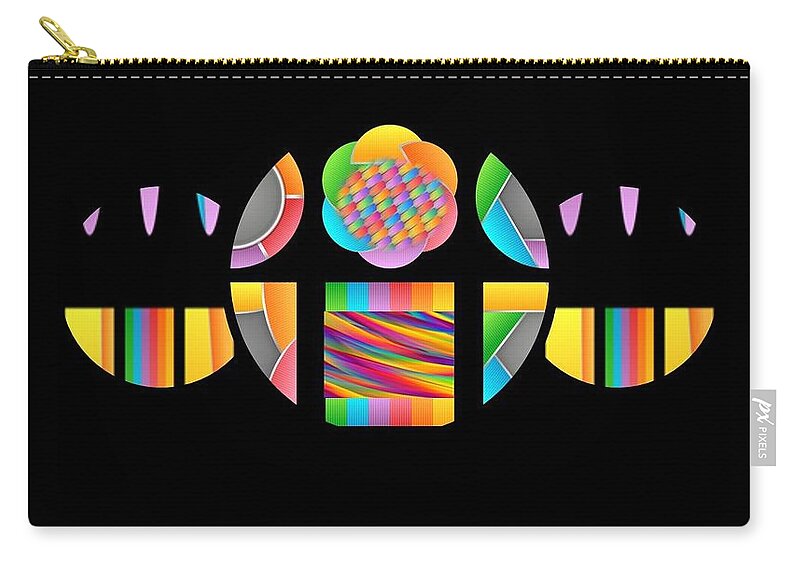 Abstract Zip Pouch featuring the digital art Abstraction by Nancy Ayanna Wyatt