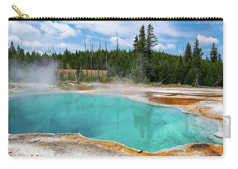 Travel Zip Pouch featuring the photograph Abyss Pool - Yellowstone National Park by Rose Guinther