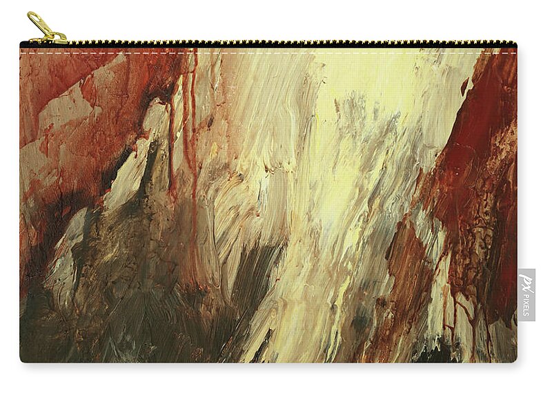 Abyss Zip Pouch featuring the painting Abyss Revision II by Sv Bell