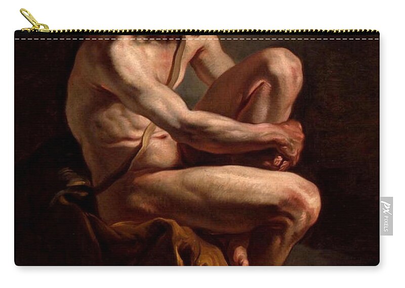 Academic Study Zip Pouch featuring the painting Academic Study by Carle Andrew van Loo