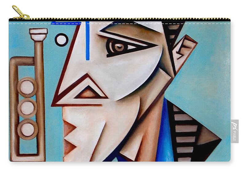 Jazz Carry-all Pouch featuring the painting Academician Jazz/ a portrait of Thomas Heflin by Martel Chapman