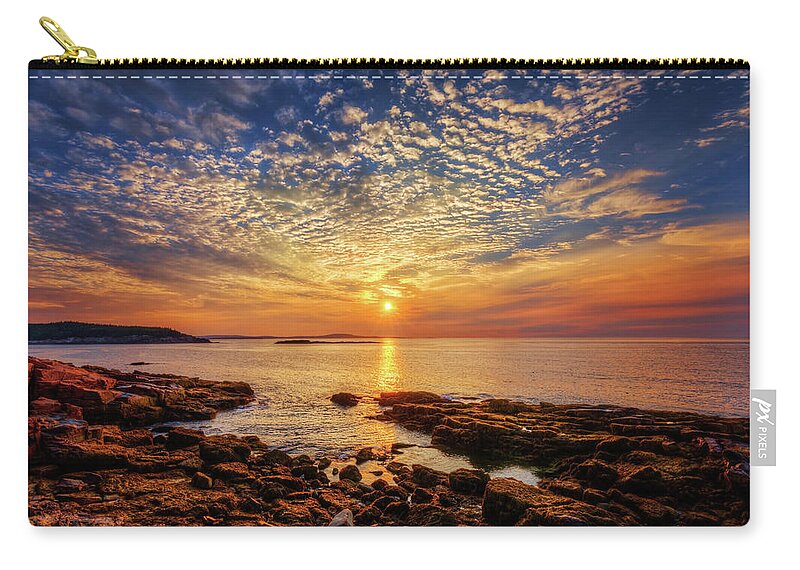 Acadia National Park Zip Pouch featuring the photograph Acadia Sunrise 34a6832 by Greg Hartford
