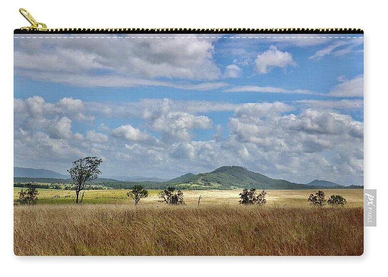 Farm Zip Pouch featuring the photograph Across the Paddock by Sarah Lilja