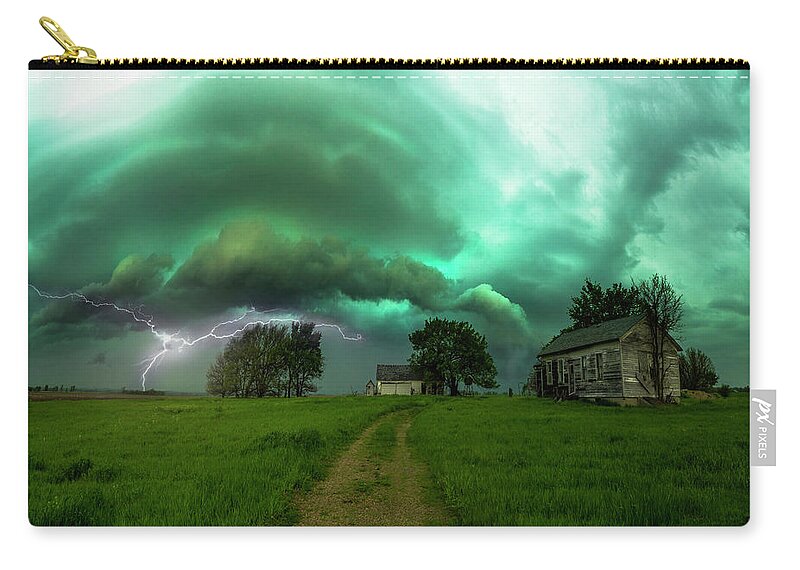 Supercell Zip Pouch featuring the photograph Addicted to Chaos by Aaron J Groen