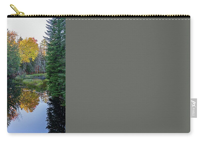 Fall Carry-all Pouch featuring the photograph Adirondacks Autumn at Lewey Lake 2 by Ron Long Ltd Photography