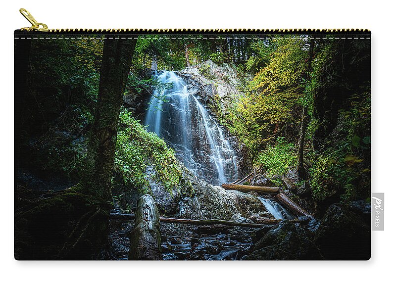 Fall Carry-all Pouch featuring the photograph Adirondacks Autumn at Stag Brook Falls 2 by Ron Long Ltd Photography