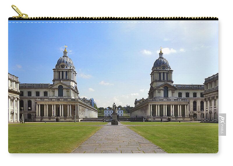 Admiralty House Zip Pouch featuring the photograph Old Royal Naval College, Greenwich, London by Alan Ackroyd