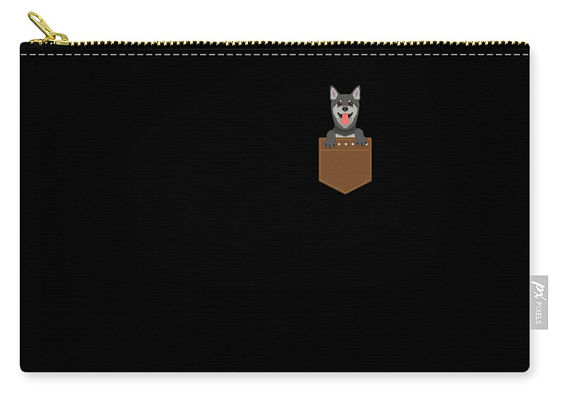 Adorable Puppy Peeking Out Of Your Pocket Dog Zip Pouch