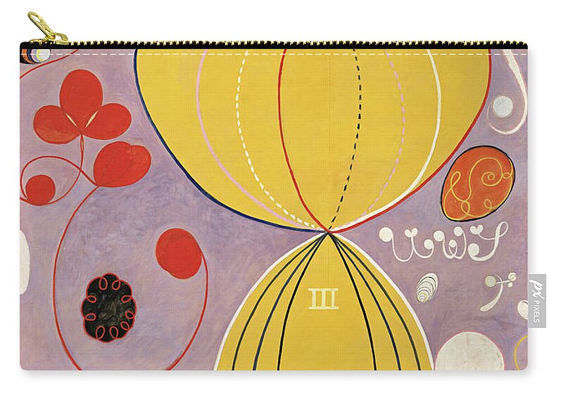 Hilma Af Klint Zip Pouch featuring the painting Adulthood by Hilma af Klint