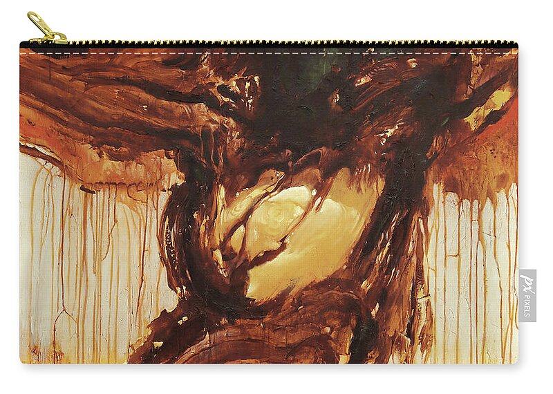 Abstract Zip Pouch featuring the painting AeternaOveum by Sv Bell