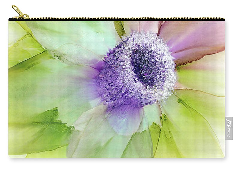 Floral Zip Pouch featuring the painting Affection by Kimberly Deene Langlois