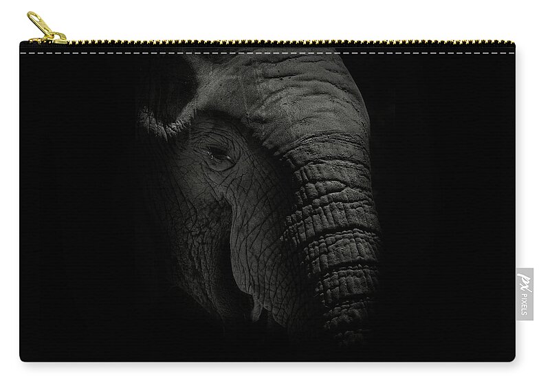 Photo Zip Pouch featuring the photograph African Elephant #2 by Matthew Adelman
