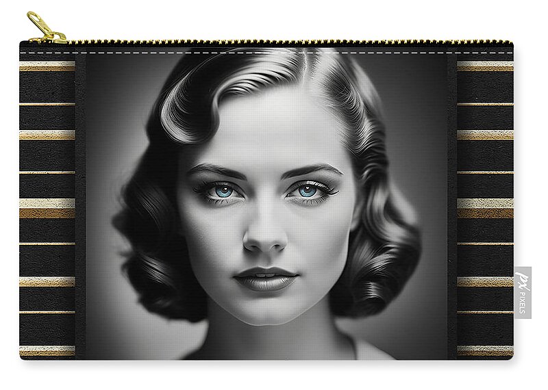  Zip Pouch featuring the photograph Agnes Ayres by Don CLAI
