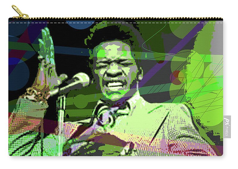 Al Green Zip Pouch featuring the painting Al Green Still In Love by David Lloyd Glover