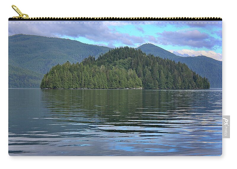 Alaska Zip Pouch featuring the photograph Alaska Inside Passage - Tree Islands by Russ Harris