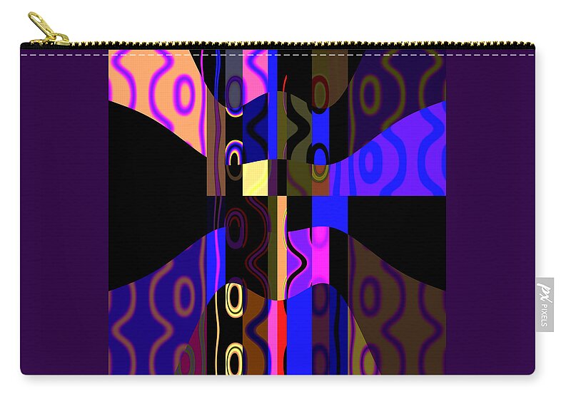 Abstract Zip Pouch featuring the digital art Algorithmic plate 109 by Claude McCoy