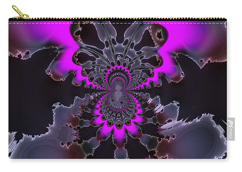 Contemporary Zip Pouch featuring the digital art Algorithmic plate beta by Claude McCoy