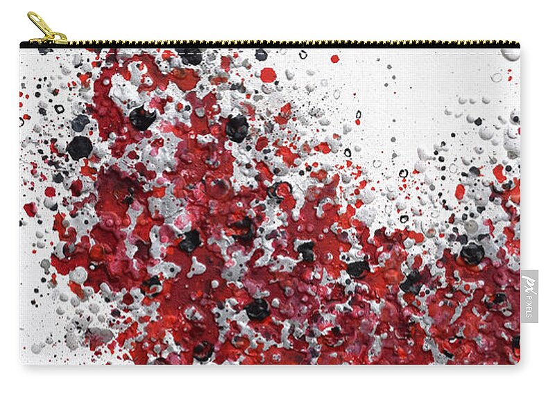 Heart Carry-all Pouch featuring the painting Alizarin Crimson Heart by Amanda Dagg