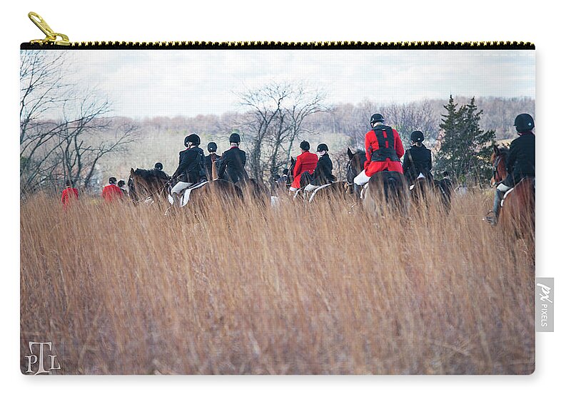 Foxhounds Zip Pouch featuring the photograph All Flights by Pamela Taylor