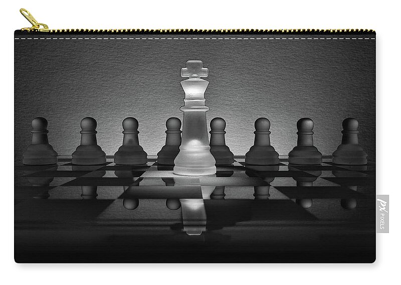 Chess Zip Pouch featuring the photograph All the King's Men by Chuck Rasco Photography