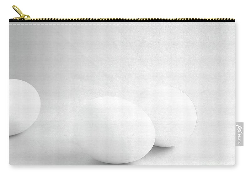 Eggs Zip Pouch featuring the photograph Almost a Trio by Kae Cheatham
