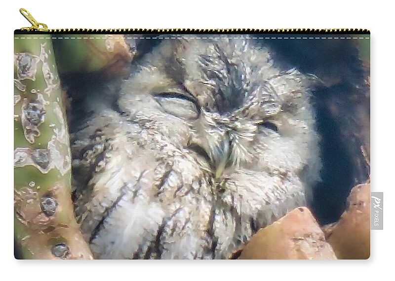 Icon Zip Pouch featuring the photograph Almost Asleep by Judy Kennedy