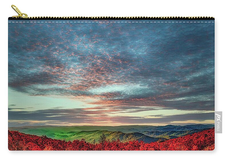 Blueridge Mountains Zip Pouch featuring the digital art Almost Heaven by Norman Brule